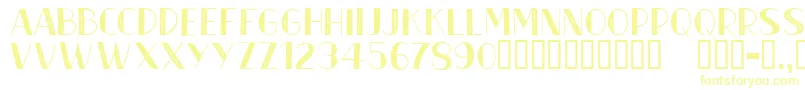 CfmetroparisienRegular Font – Yellow Fonts on White Background