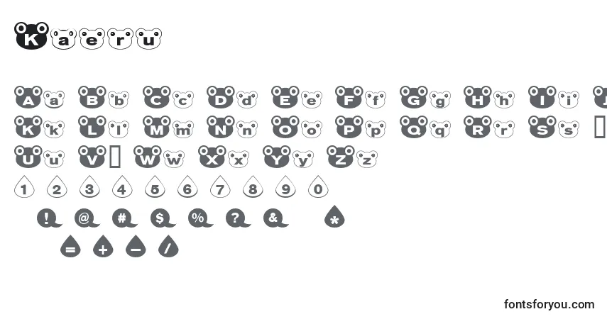 Kaeru Font – alphabet, numbers, special characters