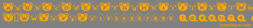 Kaeru Font – Orange Fonts on Gray Background