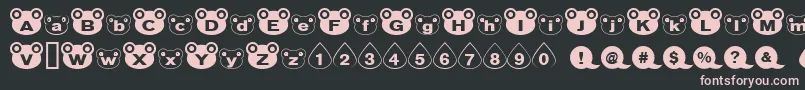 Kaeru Font – Pink Fonts on Black Background