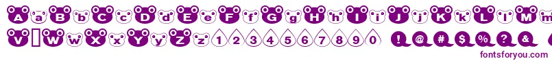 Kaeru Font – Purple Fonts on White Background