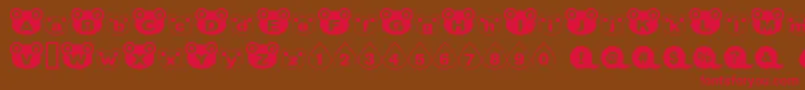 Kaeru Font – Red Fonts on Brown Background