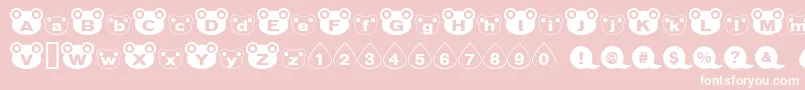 Kaeru Font – White Fonts on Pink Background