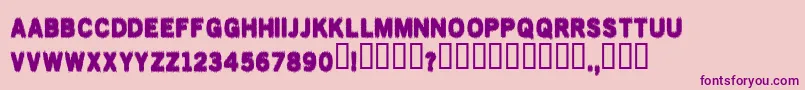 Muddytyres Font – Purple Fonts on Pink Background