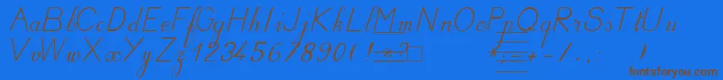 Подробнее о шрифте Bvcursive Шрифт Bvcursive – коричневые шрифты на синем фоне