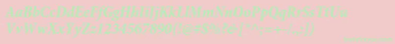 MinionproBoldcnit Font – Green Fonts on Pink Background