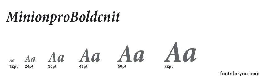 MinionproBoldcnit Font Sizes