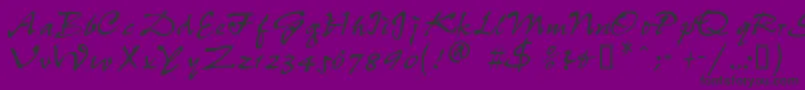 PeppdbNormal Font – Black Fonts on Purple Background