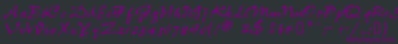 PeppdbNormal Font – Purple Fonts on Black Background