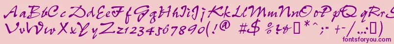 PeppdbNormal Font – Purple Fonts on Pink Background