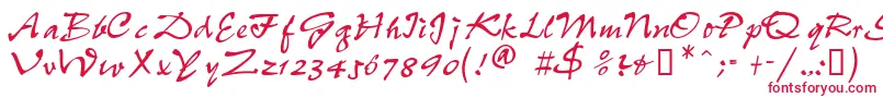 PeppdbNormal Font – Red Fonts on White Background