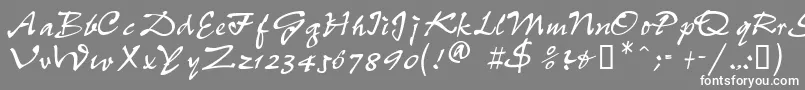 PeppdbNormal Font – White Fonts on Gray Background