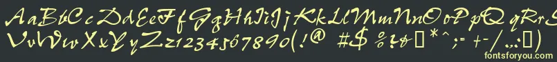 PeppdbNormal Font – Yellow Fonts on Black Background