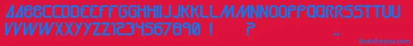 Шрифт Oru – синие шрифты на красном фоне