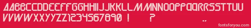 Oru Font – Pink Fonts on Red Background
