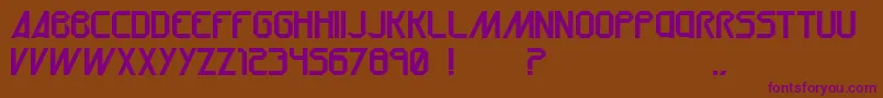 Oru Font – Purple Fonts on Brown Background