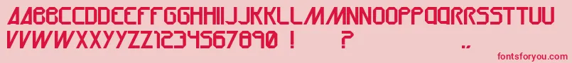 Czcionka Oru – czerwone czcionki na różowym tle