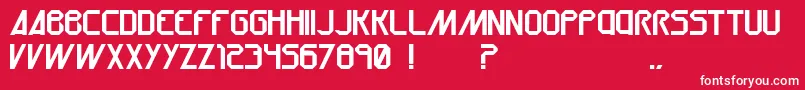 Oru Font – White Fonts on Red Background