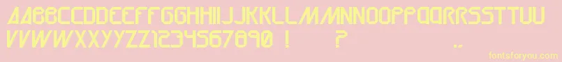 Oru Font – Yellow Fonts on Pink Background