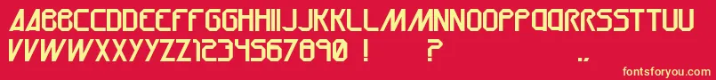 Oru Font – Yellow Fonts on Red Background
