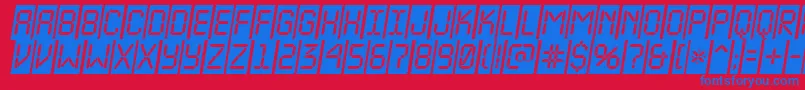 ALcdnovacmobl Font – Blue Fonts on Red Background
