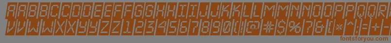 ALcdnovacmobl Font – Brown Fonts on Gray Background