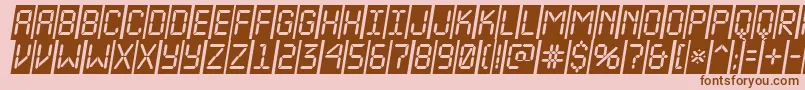 ALcdnovacmobl Font – Brown Fonts on Pink Background