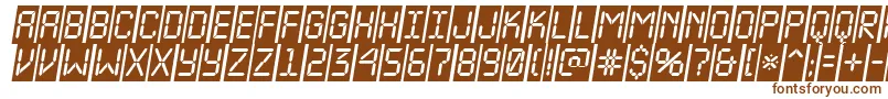 Шрифт ALcdnovacmobl – коричневые шрифты на белом фоне