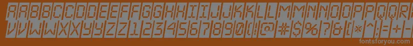 ALcdnovacmobl Font – Gray Fonts on Brown Background