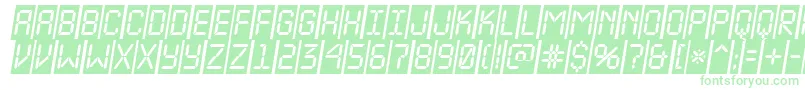Więcej informacji o czcionce ALcdnovacmobl Czcionka ALcdnovacmobl – zielone czcionki na białym tle