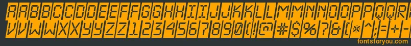 Шрифт ALcdnovacmobl – оранжевые шрифты на чёрном фоне