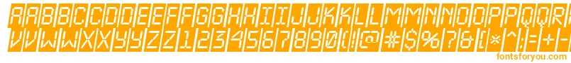 Шрифт ALcdnovacmobl – оранжевые шрифты на белом фоне