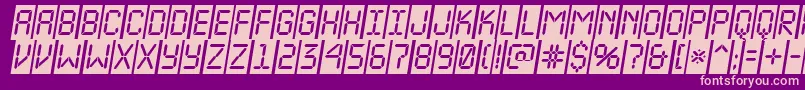 Шрифт ALcdnovacmobl – розовые шрифты на фиолетовом фоне