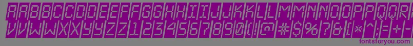 Шрифт ALcdnovacmobl – фиолетовые шрифты на сером фоне