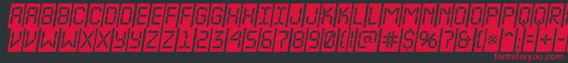 ALcdnovacmobl Font – Red Fonts on Black Background
