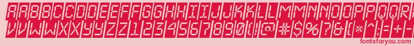 ALcdnovacmobl Font – Red Fonts on Pink Background