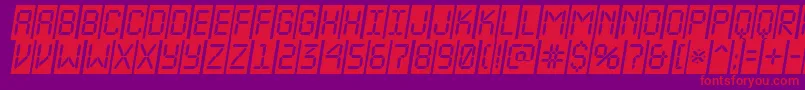 ALcdnovacmobl Font – Red Fonts on Purple Background