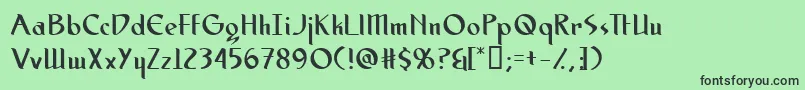Spiritmedium Font – Black Fonts on Green Background