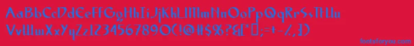 Spiritmedium Font – Blue Fonts on Red Background