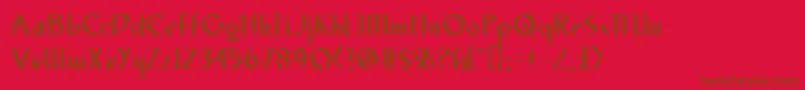 Spiritmedium Font – Brown Fonts on Red Background