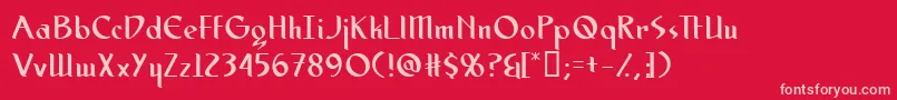 Шрифт Spiritmedium – розовые шрифты на красном фоне