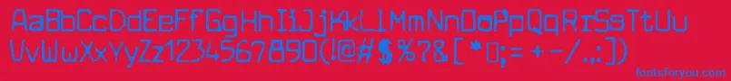 CuomotypeRegular Font – Blue Fonts on Red Background