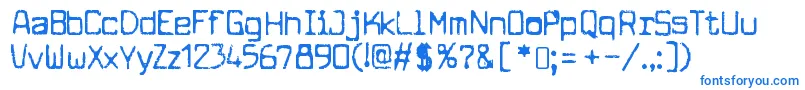 CuomotypeRegular Font – Blue Fonts on White Background