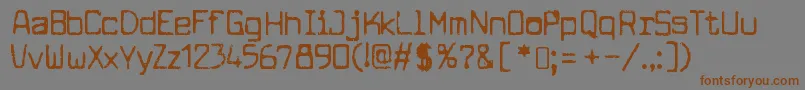 CuomotypeRegular Font – Brown Fonts on Gray Background
