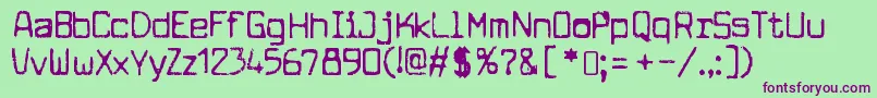 CuomotypeRegular Font – Purple Fonts on Green Background