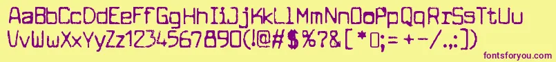 CuomotypeRegular Font – Purple Fonts on Yellow Background