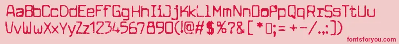 CuomotypeRegular Font – Red Fonts on Pink Background
