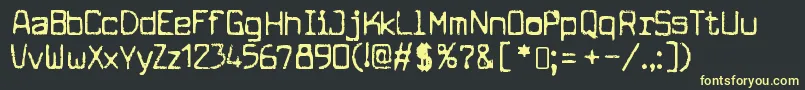 CuomotypeRegular Font – Yellow Fonts on Black Background