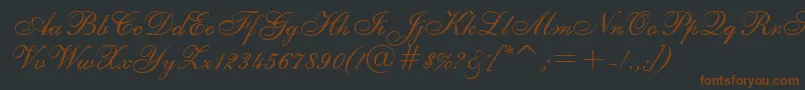 ShelleyRegular Font – Brown Fonts on Black Background