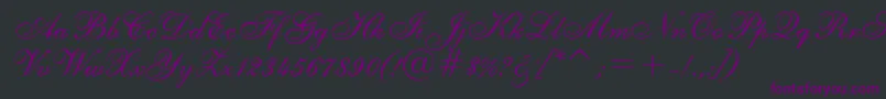 ShelleyRegular Font – Purple Fonts on Black Background
